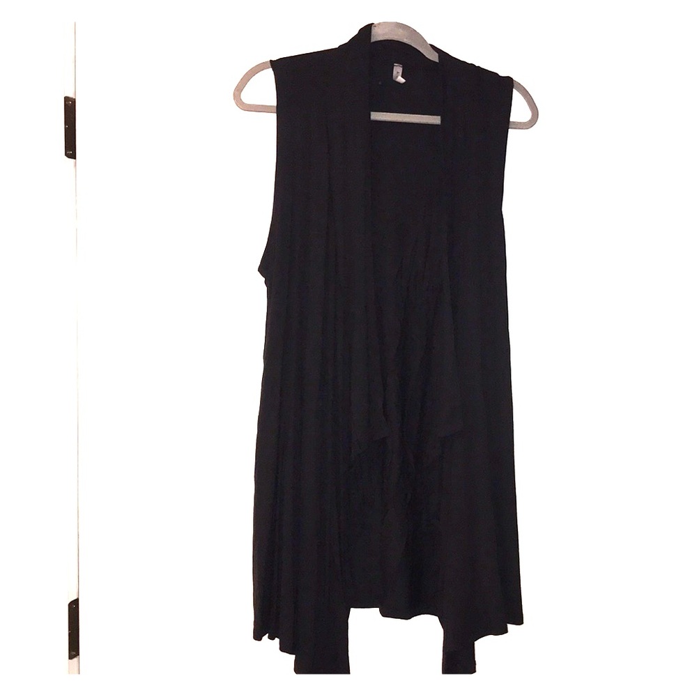 Black Duster Vest XL